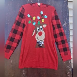 No Boundaries Red Knit Sweater